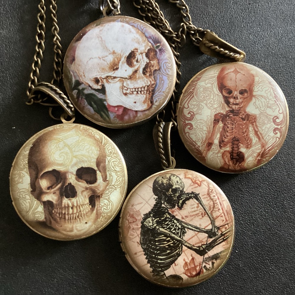 Art Printed Lockets on 20” Antiqued Chain